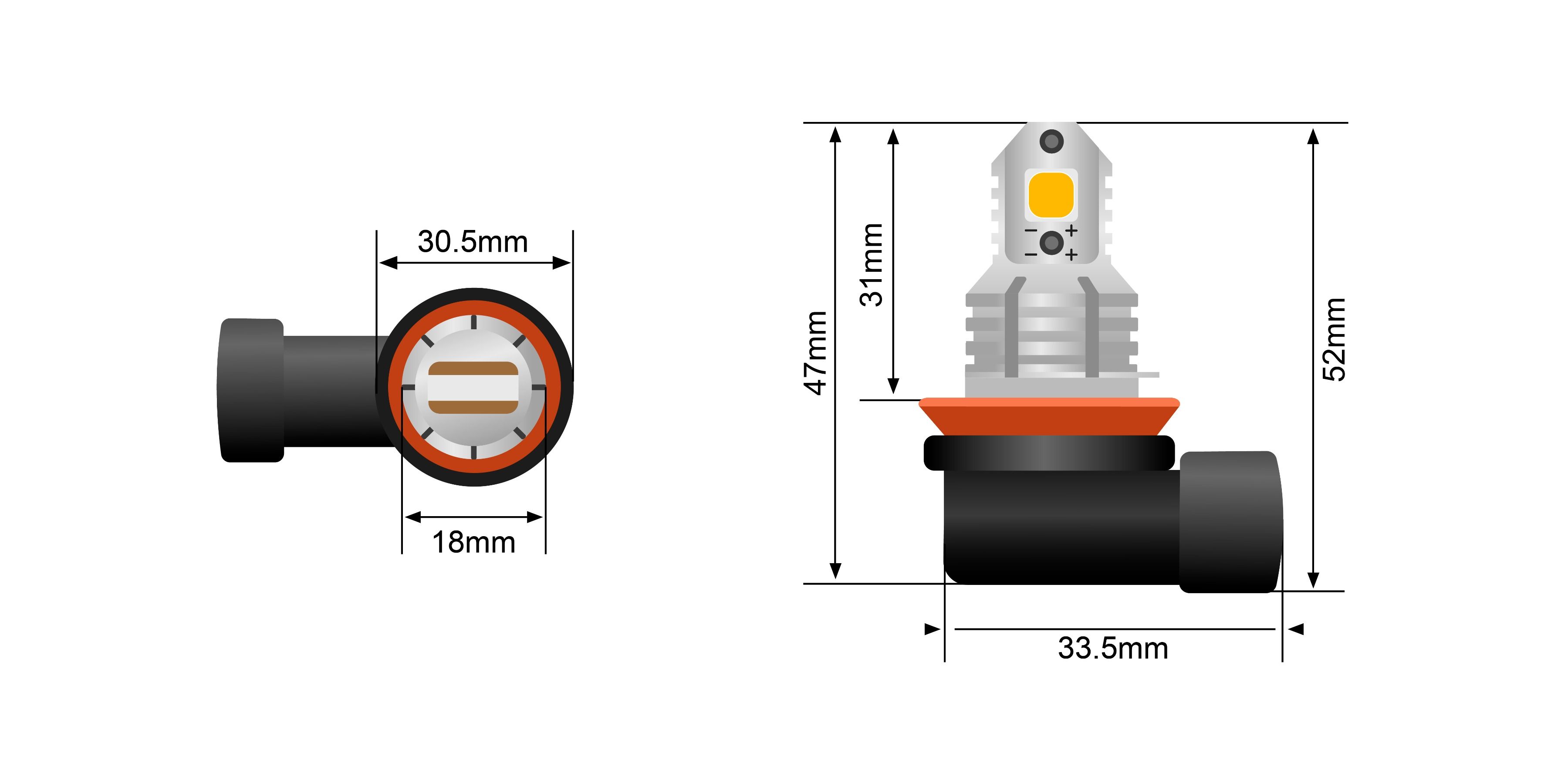 STEDI H8 | H9 | H11 | H16 LED Fog Light Bulbs
